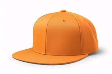 Fototapeta premium orange baseball cap. snapback hat. front view. isolated on white background. for mockups and branding identity