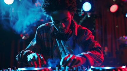 A DJ Mastering the Music Console