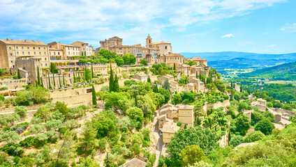 Famous town of Gordes in Provence, southern France