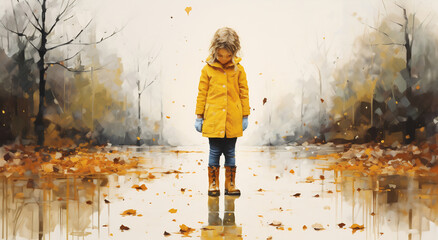 Little Explorer in Autumn: A Child in the Woods