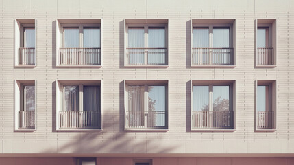 architectual building facades with windows