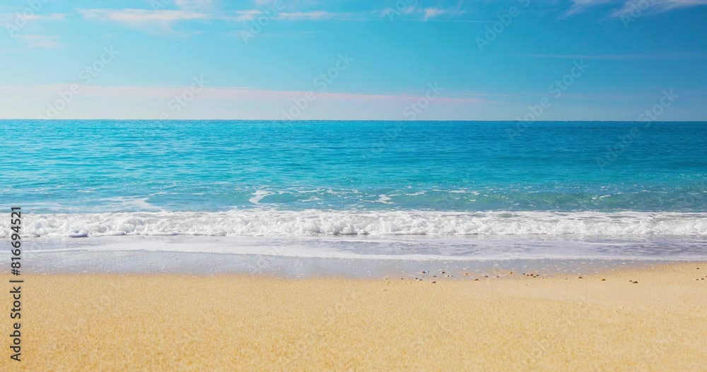 Wall mural beautiful tropical sea and sandy beach