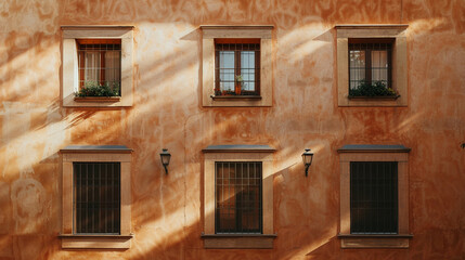 Fototapeta premium architectual building facades with windows