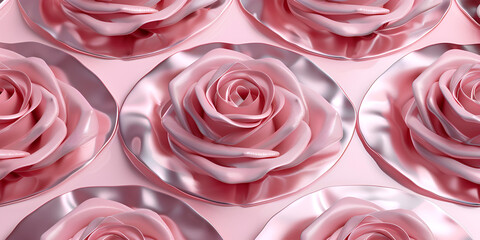 Pink roses background, shallow depth of field