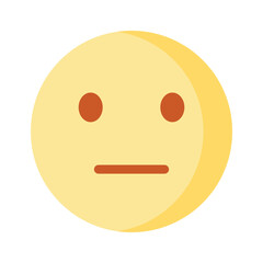 Fototapeta premium Expressionless, neutral emoji icon design, ready to use vector