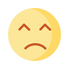 Get this amazing icon of frustrated emoji, premium vector