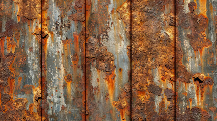 Rust on the metal surface