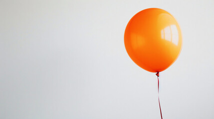 Orange balloon on white background