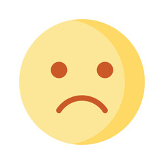 Get your hands on perfectly designed sad emoji icon, customizable vector