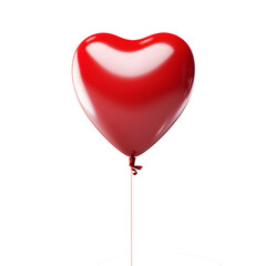 Red balloons isolated on transparent background cutout