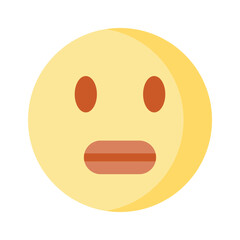 Scared emoji icon design, ready to use vector