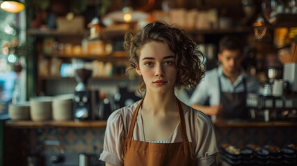 The Barista at Her Cafe