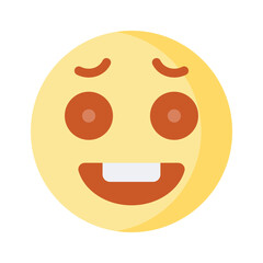 Creatively designed vector of happy face emoji in modern style