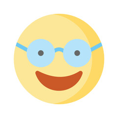 Nerd emoji icon design, ready for premium use vector