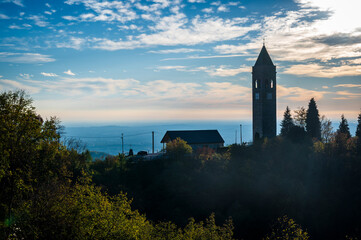 A balcony overlooking Friuli. The small town of Stella and its breathtaking view.