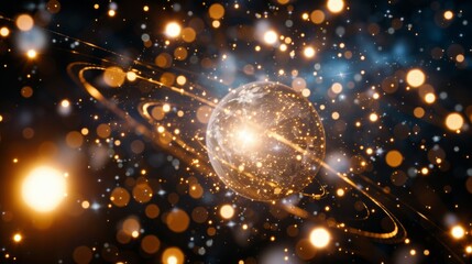 a yellow galaxy with a ring
