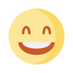 An editable icon of laughing emoji, easy to use and download