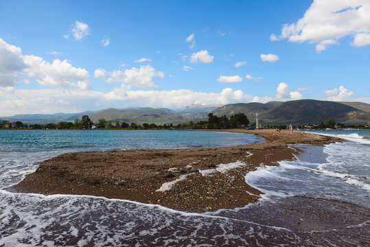Breathtaking beach in the beautiful region of Greece, Paralia Drepano