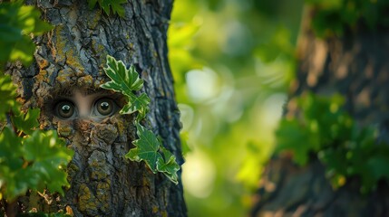 Obraz premium banner background of National Love A Tree Day theme banner design for microstock, no text, and wide copy space