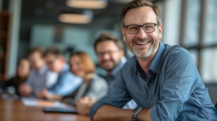 Obraz premium Portrait of a Smiling Leader