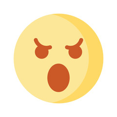 Have a look at this amazing icon of angry emoji, premium vector