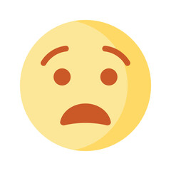 Worried emoji vector design, premium icon isolated on white background