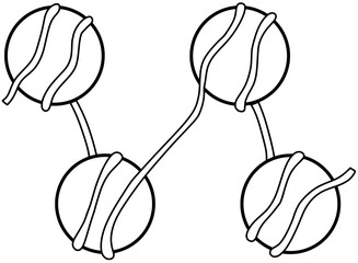 Structure of Nucleosome vector by hand drawn