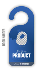 Brand headphone product and door hanger or web banner ad design template