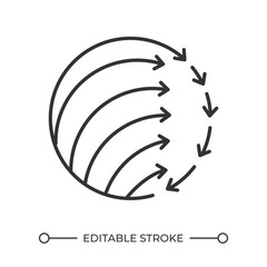Extreme programming linear icon. Flowchart icon. Agile software development. Planning loop. Process optimization. Thin line illustration. Contour symbol. Vector outline drawing. Editable stroke