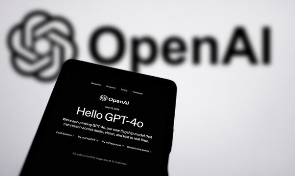 Dhaka, Bangladesh- 15 May 2024: OpenAI GPT-4o is displayed on smartphone.
