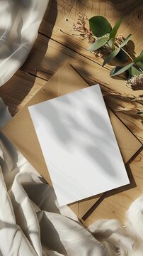 a7 flat card mockup, mockup blank