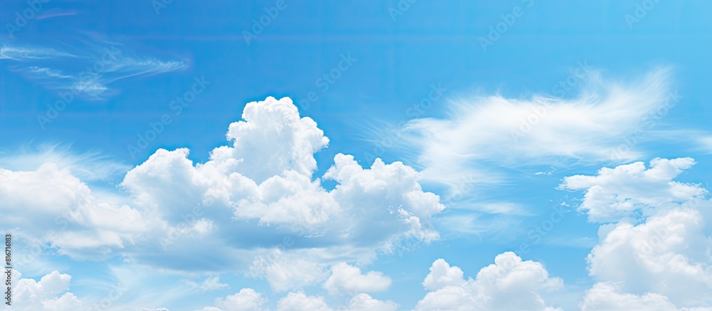 Aufkleber a serene and unobstructed scenery of a blue sky providing ample empty space for additional content
