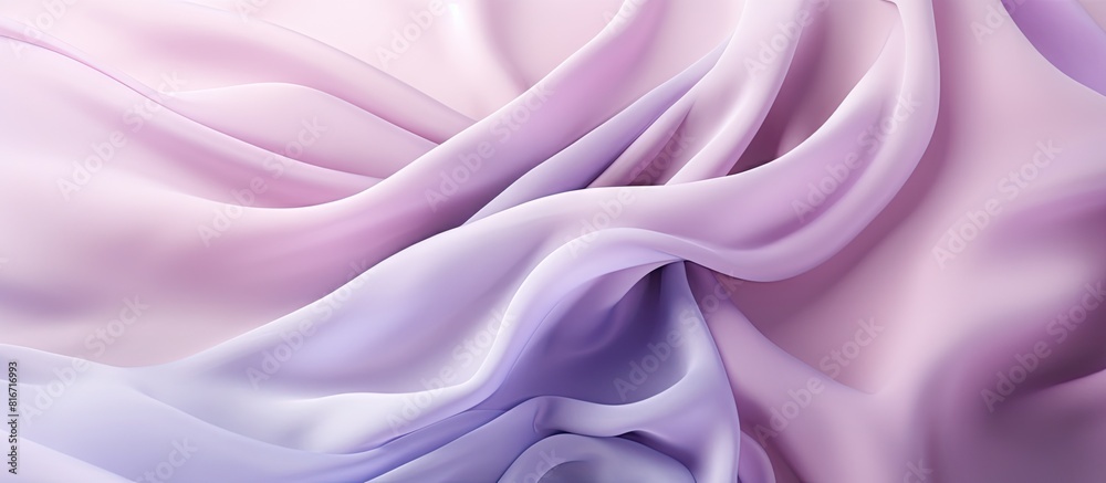 Poster a stunning pastel purple dress with a soft and textured fabric is captured from a top view the flowi