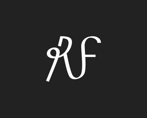 Initial Letter RF Logo Design template