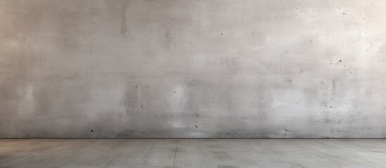 An image showing a concrete wall background with a copy space area on the floor 84 characters