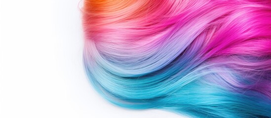 A vibrant hair color chalk with a white background perfect for a copy space image