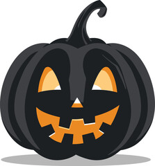 Fototapeta premium Halloween Pumpkin Flat Icon Illustrator Artwork
