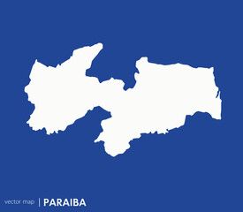 Paraíba state map. Federative unit of Brazil. Vector map for any needs.