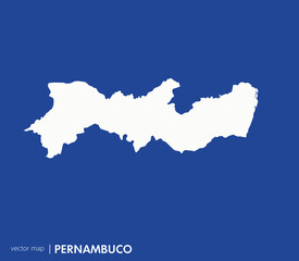 Pernambuco state map. Federative unit of Brazil. Vector map for any needs.	