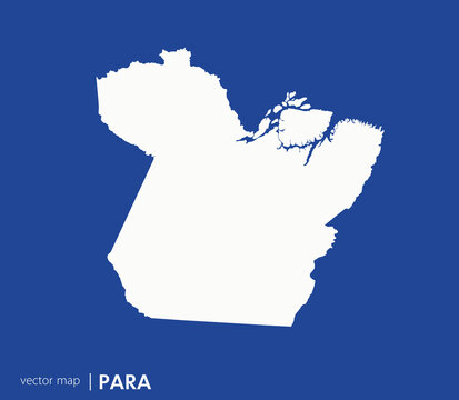Par&aacute; state map. Federative unit of Brazil. Vector map for any needs.	