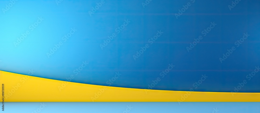 Poster Template with a blue and yellow colored background offering copy space for text