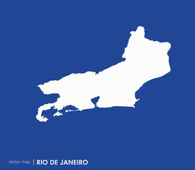 Fototapeta premium Rio de Janeiro state map. Federative unit of Brazil. Vector map for any needs. 