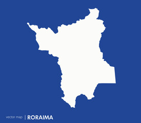 Obraz premium Roraima state map. Federative unit of Brazil. Vector map for any needs. 