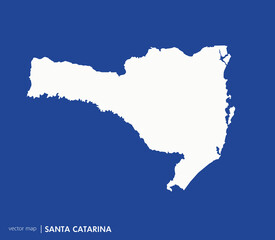 Fototapeta premium Santa Catarina state map. Federative unit of Brazil. Vector map for any needs. 