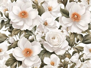 bouquet of white flowers high quality photo 