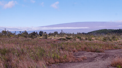 Fototapeta premium Breathtaking shot of the Kilauea Volcano in Hawaii Volcanoes National Park, Big Island of Hawaii.