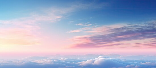 Obraz premium A beautiful image of the sunrise with vibrant blue and pink hues filling the dawn sky signifying the beginning of a promising day copy space image
