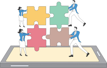 Combine puzzle pieces Business people, Achievement, Analyzing, Aspirations, Brainstorming, Business, Business Strategy