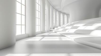 wide empty space white and grey gradient background.