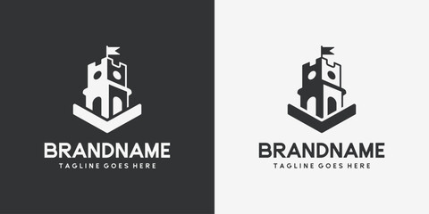 Obraz premium logo illustration castle image vector template